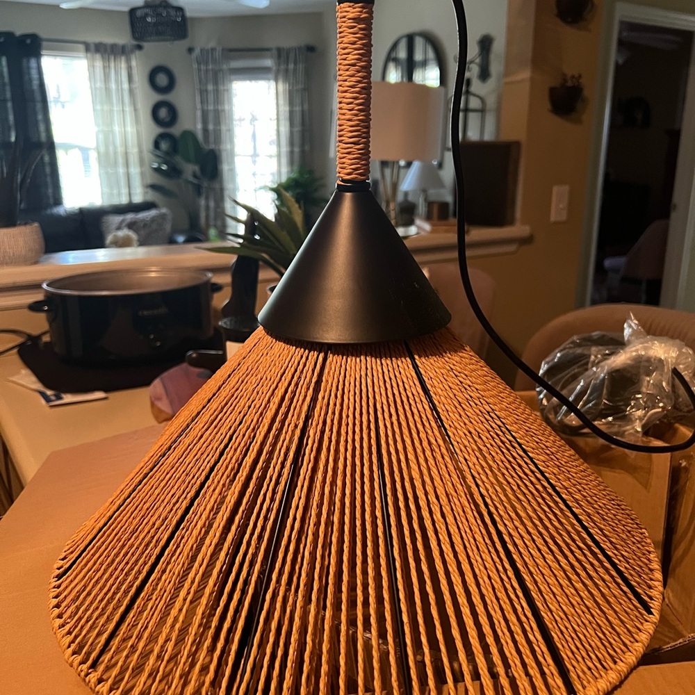 Woven Rattan Pendant Light